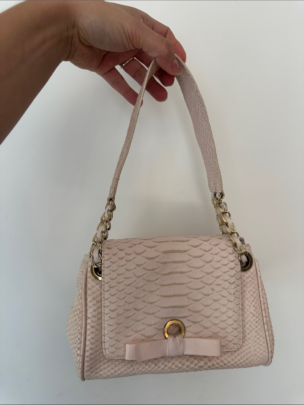 Vintage Banana Republic bag *genuine leather* pink bow